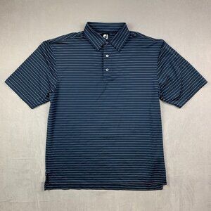 FootJoy Men's Navy Striped Polo Shirt
